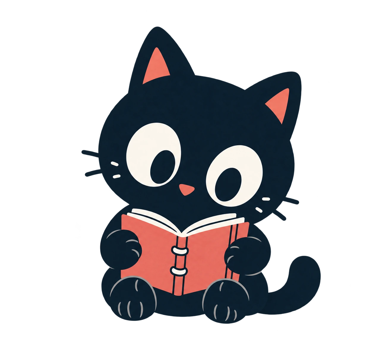 Salem lee una pequeña libreta ilustrada